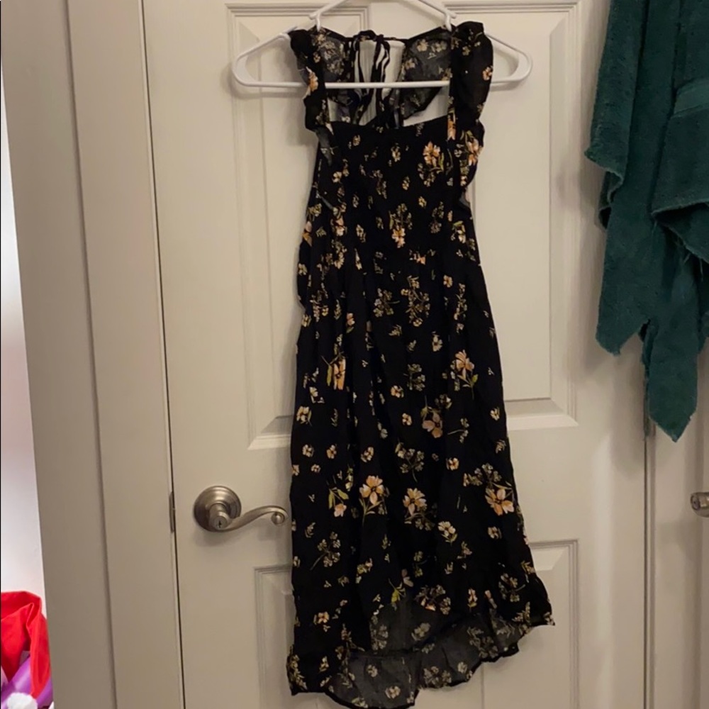 Black floral dress